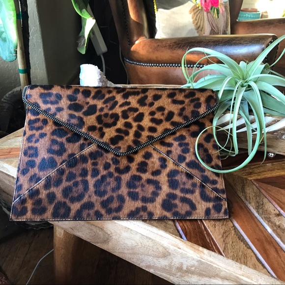 Rebecca Minkoff Handbags - Rebecca Minkoff Leopard Print Clutch